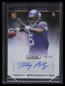 2014 Rookies and Stars Autographs Longevity Teddy Bridgewater Rookie Auto 6/49
