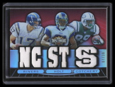 2007 Topps Triple Threads Relic Red 28 Cotchery Torry Holt Rivers Jersey 7/36