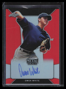 2018 Leaf Metal Draft Red baow1 Owen White Rookie Auto 2/5