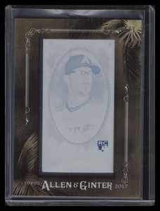 2017 Topps Allen Ginter Framed Mini Printing Plate 342 Braden Shipley Rookie 1/1