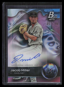 2023 Bowman Platinum Prospects Autographs Pink Jacob Miller Rookie Auto 57/199