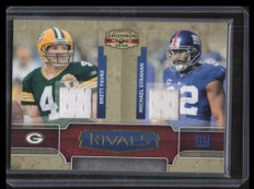 2008 Donruss Gridiron Gear Rivals Jerseys 7 Strahan Favre Dual Jersey 2/100