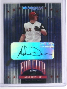 2002 Donruss Fan Club Adam Dunn auto autograph #208