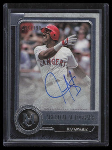 2019 Topps Museum Collection Archival Autographs AAJG Juan Gonzalez Auto 136/199