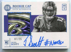 2018 Panini Encased Sapphire 135 Jaleel Scott Rookie Hat Cap Patch Auto 7/25