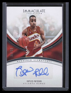 2016-17 Immaculate Collection Heralded Signatures 25 Spud Webb Auto 96/99