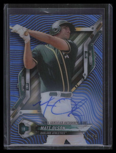 2018 Topps High Tek Autographs Blue HTMOS Matt Olson Auto 9/75