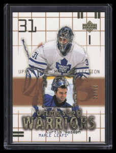 2001-02 UD Mask Collection Gold 189 Curtis Joseph UW 23/50 Unmasked Warriors
