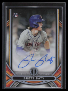 2023 Topps Tribute League Inauguration Autographs Brett Baty Rookie Auto 37/99