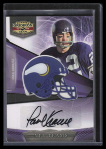 2009 Donruss Gridiron Gear Teams Veteran Signatures Paul Krause Patch Auto /450