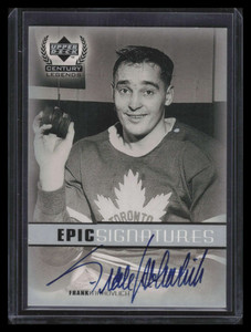1999-00 Upper Deck Century Legends Epic Signatures FM Frank Maholvich Auto