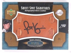 2005 UD Sweet Spot Scott Kazmir Glove Leather Autograph #D10/30 #SSSK