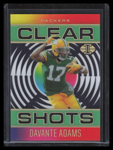 2021 Panini Illusions Clear Shots Green 8 Davante Adams 9/10