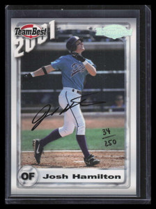 2001 Team Best Autographs Silver Foil 3 Josh Hamilton Auto 34/250