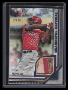 2023 Topps Museum Meaningful Material Relics Sapphire Torii Hunter Patch 19/20