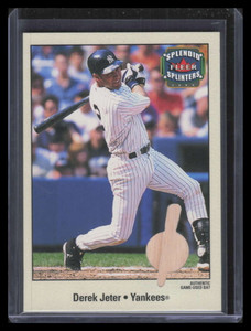 2003 Fleer Splendid Splinters Wood Game Bat DJ Derek Jeter Bat 123/349