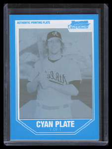 2007 Bowman Chrome Draft Printing Plate Cyan bdp1 Travis Buck Rookie 1/1