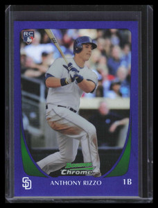 2011 Bowman Chrome Draft Purple Refractor 70 Anthony Rizzo Rookie