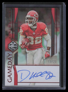 2023 Limited Gameday Aesthetics Autographs Ruby Spotlight Dante Hall Auto 13/25