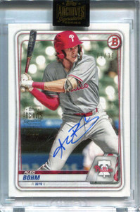 2022 Topps Archives Signature Series Alec Bohm Auto 79/99 2020 Bowman Prospects
