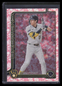 2025 Topps Holiday Easter Flowers 49 Christian Yelich 30/50