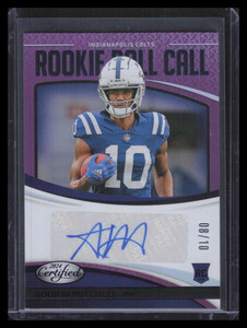 2024 Certified Roll Call Signatures Mirror Purple Adonai Mitchell RC Auto 8/10