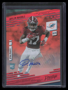 2021 Prestige Xtra Points Signatures Premium Red 213 Jaylen Waddle Rookie Auto