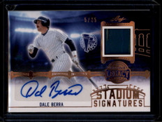 2024 Leaf Bronx Legacy Signatures ssdb1 Dale Berra Yankee Stadium Seat Auto 5/35