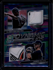 2021 Panini Spectra Dynamic Duos Marble Oliva Ke'Bryan Hayes RC Dual Patch 3/5