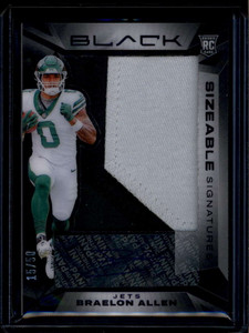 2024 Panini Black Sizeable Rookie Signatures Braelon Allen RC Patch Auto 15/50