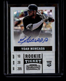 2017 Panini Contenders Rookie Cracked Ice Ticket 3 Yoan Moncada Rookie Auto 1/24