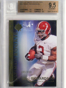 2012 Ultimate Collection Trent Richardson rc rookie #D389/450 #59 BGS 9.5