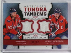 2013-14 UD Artifacts Tundra Tandems Nicklas Backstrom Green Straps /12
