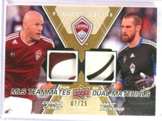 2012 UD Soccer MLS Materials Premium Conor Conor Casey Matt Pickens Patch