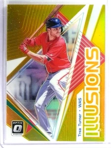 2019 Donruss Optic Illusions Gold Prizm Trea Turner #D08/10 #013