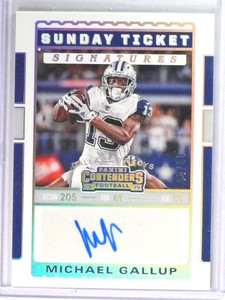 2019 Panini Contenders Sunday Ticket Michael Gallup Autograph #D99/99 #13