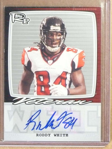 2008 Topps Rookie Progression Roddy White Veteran Autograph Auto #D06/20 