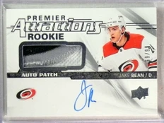 2018-19 UD Premier Attractions Jake Bean Rookie RC Patch Autograph #D69/99