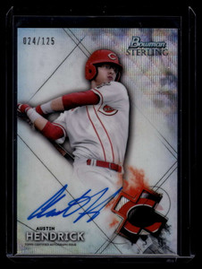 2021 Bowman Sterling Autograph Wave Refractor Austin Hendrick Rookie Auto 24/125