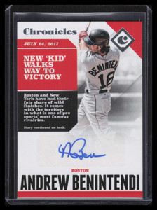 2017 Panini Chronicles Autographs 4 Andrew Benintendi Rookie Auto ID: 122960