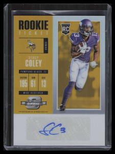 2017 Panini Contenders Optic Gold 169 Stacy Coley Rookie Auto 6/10