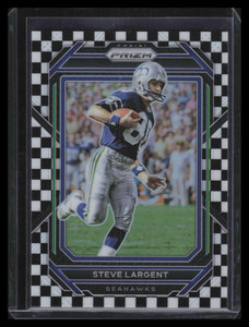 2022 Panini Prizm Prizms Black and White Checker Refractor 261 Steve Largent