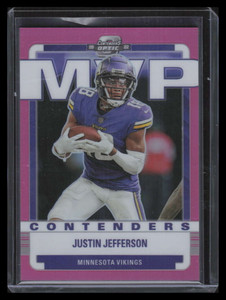 2022 Panini Contenders Optic MVP Contenders Pink 22 Justin Jefferson 64/75