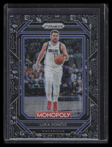 2022-23 Panini Prizm Monopoly Monopoly Black Refractor 19 Luka Doncic