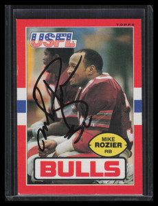 1985 Topps USFL 55 Mike Rozier IP TTM Auto