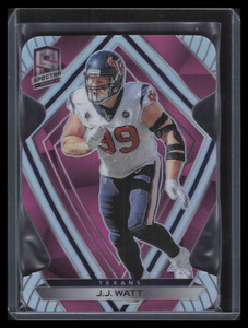 2020 Panini Spectra Neon Pink Die Cut 14 J. J. Watt 2/20