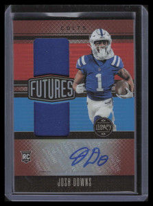 2023 Panini Legacy Futures Autographs Josh Downs Rookie Dual Jersey Auto 45/100