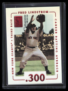 2002 Topps Tribute Lasting Impressions 54 Fred Lindstrom 18/36
