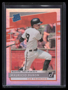 2020 Donruss Milestone Stat Line 33 Mauricio Dubon RR Rated Rookie 4/19
