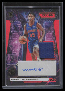 2023-24 Panini Recon Novice Autographs 25 Marcus Sasser Rookie Jersey Auto 70/75